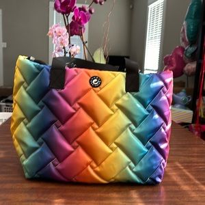 Kurt Geiger recycled shopper vibrant color